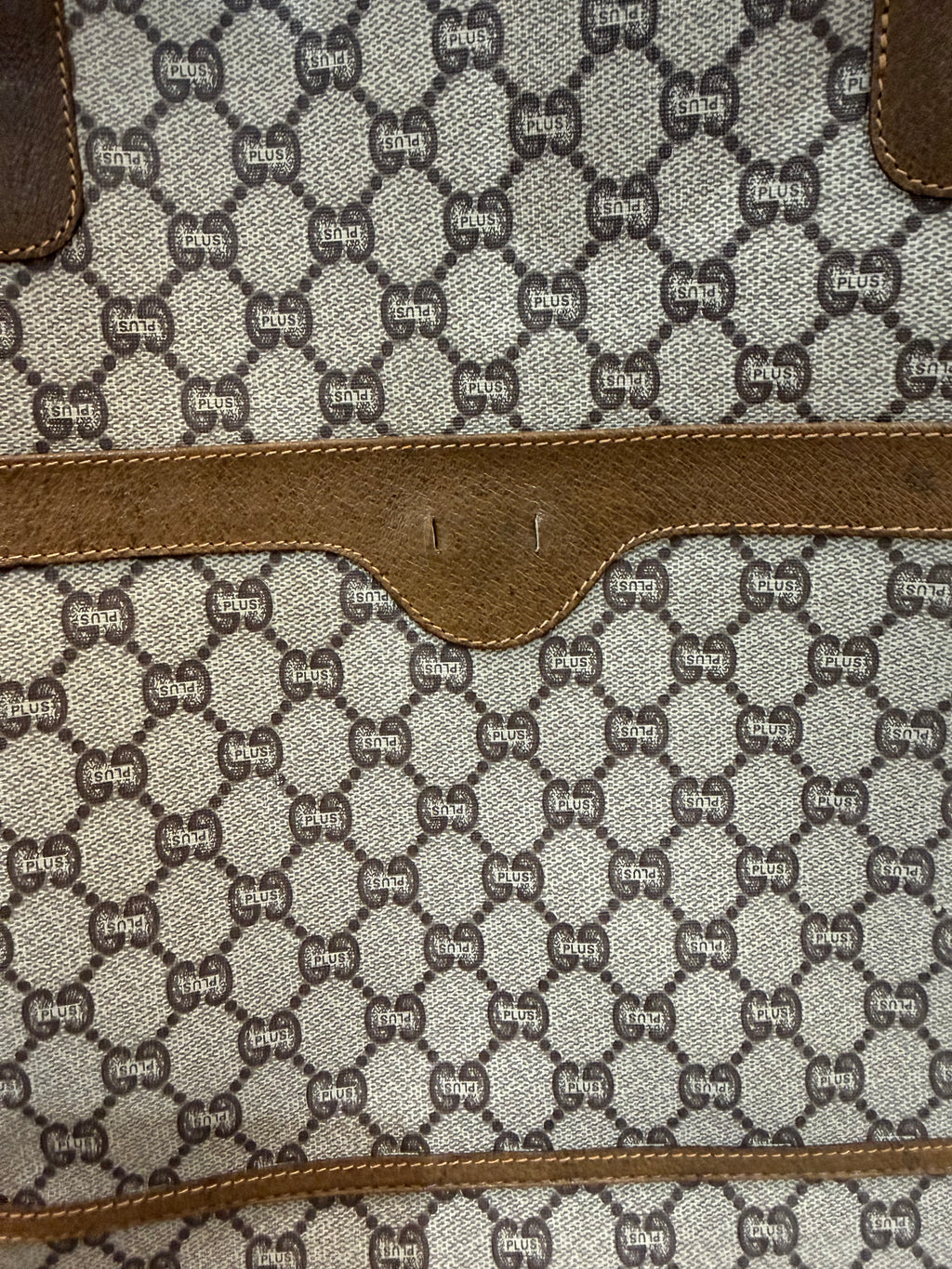 Gucci Plus Vintage Monogram Tote Bag with Matching Pouch
